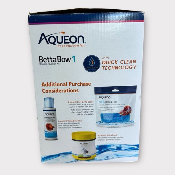 Aqueon BettaBow 1 Quick Clean Aquarium Kit Black (1 gallon) FishTank Betta Bowl - Picture 5 of 9